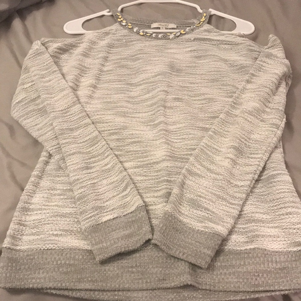 Miss me cold shoulder sweater